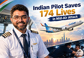 Indian Pilot Saves 174 Lives in Mid Air Attack